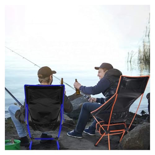 ZHOUKAIDM Folding Chair Outdoor Portable Camping Chair Oxford Cloth Folding Lengthen Camping Fit for Seat Fishing BBQ Fest...