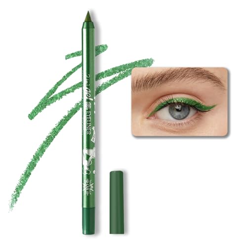 evpct 1Pcs Green Color Gel Glitter Eyeliner Pencils Set for Women Waterline Waterproof Smudge Proof lapiz de ojos delinead...