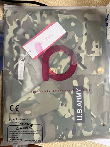 ReliBeauty Soldier Costume Army Camouflage Uniform, 100