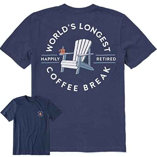 Men's Worlds Longest Coffee Break Short Sleeve Crusher Tee