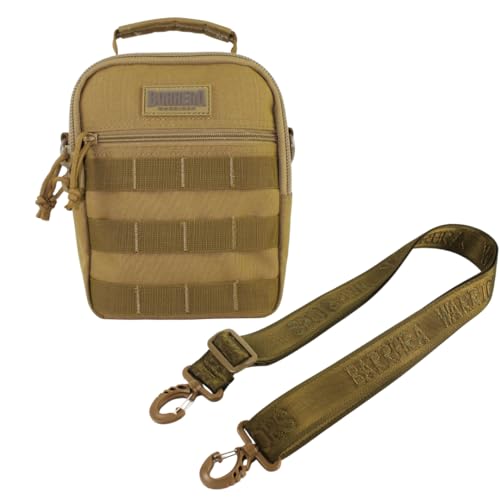 BARRERA warriors Tactical Backpack 25l & Sling Bag Set – Military Camo Backpack + Brown MOLLE Sling Bag, Crossbody bag- Te...