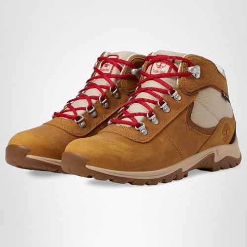 Timberland Women's Mt. Maddsen Mid Lace Up Waterproof Hiking Boot, Wheat Full Grain, 9.5 Medium
