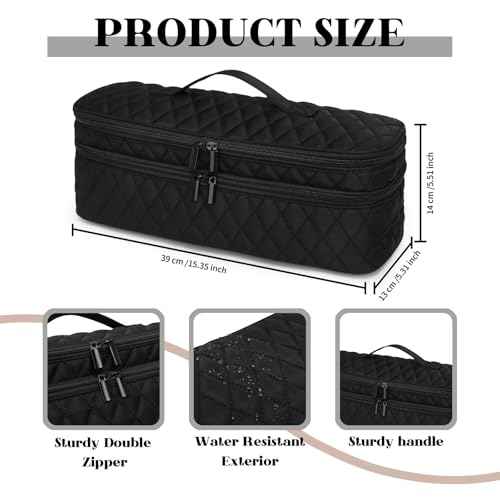 Double-Layer Travel Carrying Case Compatible with Revlon One-Step Hair Dryer Brush/Volumizer/Styler/Shark FlexStyle Attachment Portable Storage Organizer Bag Hair Tools Travel Bag