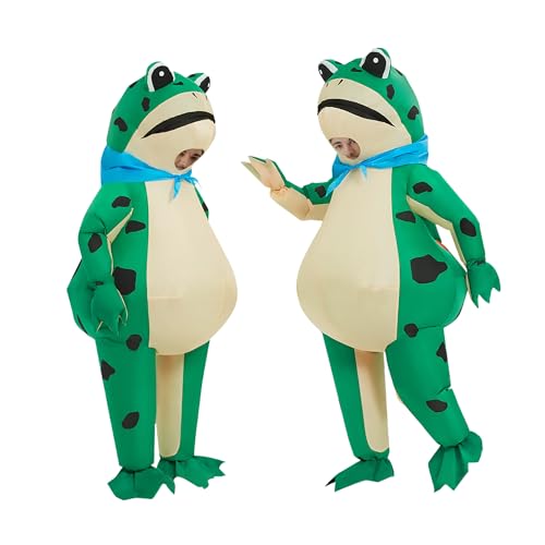 DAHAKII Funny Frog Inflatable Costume Cosplay Blow-Up Suit for Adult/Birthday/Halloween Party/Mardi Gras