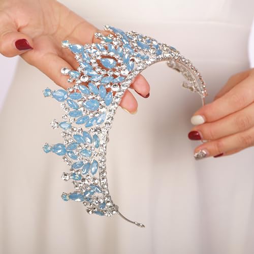 JWICOS Crystal Crowns and Tiaras Headband for Women Princess Wedding Tiara for Birthday Party Prom Bridal Tiara Crown for ...
