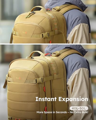 Tolaccea Carry on Travel Backpack, TSA Friendly Flight Approved Laptop Backpack Duffle Bag for Men Women with Dual Laptop ...