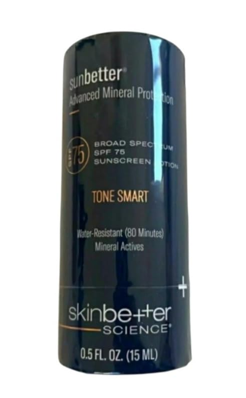 Skin-Better Science Sunbetter Advanced Tone-Smart SPF 75 Sunscreen Lotion - 0.5oz /15ml | Broad-Spectrum Mineral Sunscreen with