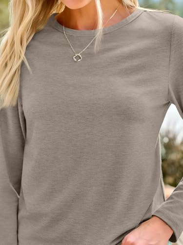 AUTOMET Women‘s Basic Long Sleeve Crewneck, Plus Size Winter & Spring Top, Casual Fall Tee for Teacher & Everyday Outfits