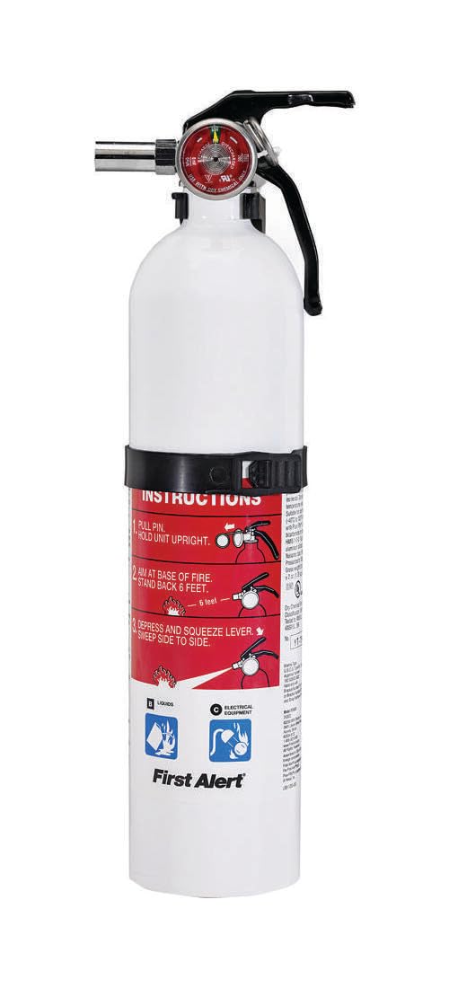 First Alert REC5 Recreation Fire Extinguisher, UL Rated 5-B:C, White, 1-Pack