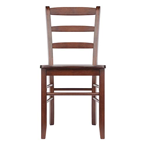 Winsome Benjamin Ladder Back Chair, Walnut, Set of 2
