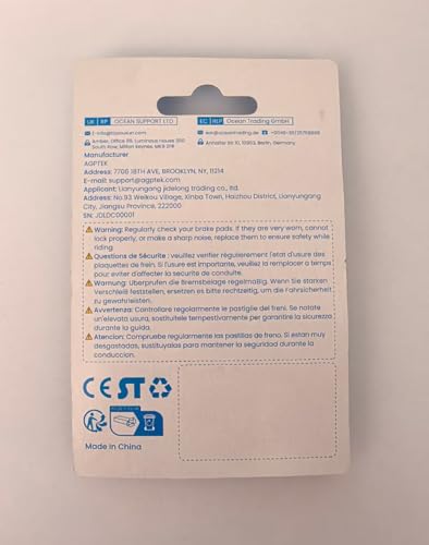 AGPTEK Bike Brake Pads, High-Performance Brake Pads, Disc Brake Pads & Spring (Semi-Metallic) for Mountain Bike Disc Brakes, 2 Pairs Bike Pads, Compatible with TRP Tektro Shimano Deore Br