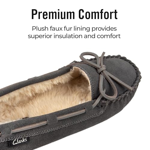 Clarks Women's, Suede Moccasin Slipper