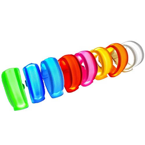 KIRALUMI 8 PCS LED Glow Bracelets, Light Up Bracelets for Kids Adults - Christmas Glow in The Dark Party Bracelets Favors ...