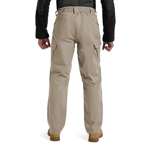 Hiwise Men's Ripstop Tactical Pants Water Resistant Stretch Cargo Pants Lightweight EDC Hiking Work Pants