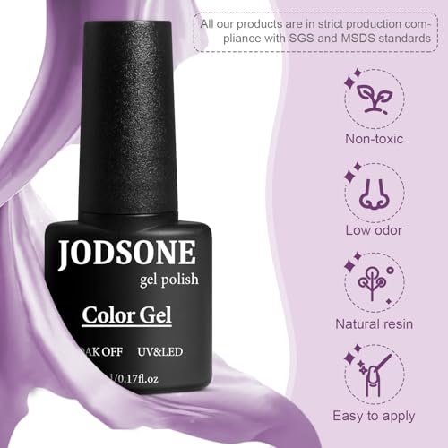 JODSONE Gel Nail Polish Kit 60 PCS with U V Light Soak off Base Top Coat 55 Shine Colors Gel Nail Kit Bright and Dark Brow...