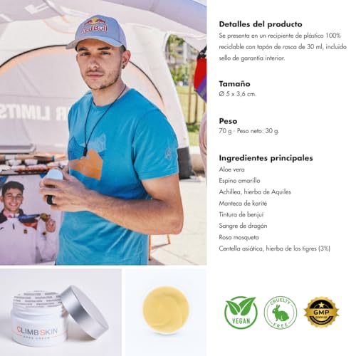 Climbskin Hand Cream - For Dry + Active Hand Repair & Hydration - Fast Absorbing, Non-Greasy - Helps With Cracks & Sweatin...