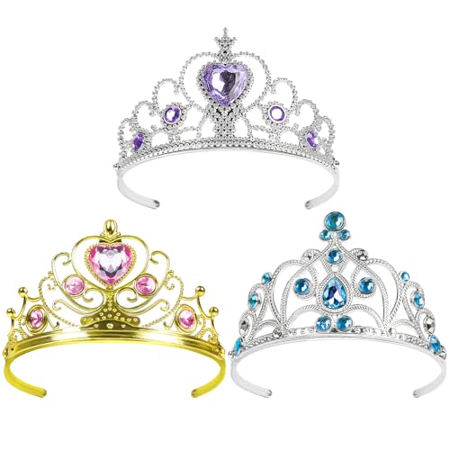 BIBUTY Princess Crowns Tiara for Little Girls, Toddler Girl Tiara Crown Princess Dress Up Accessories, Birthday Dress Up C...