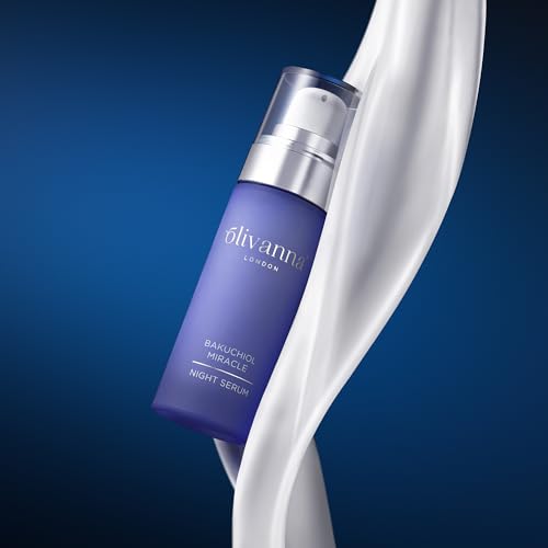 Bakuchiol Miracle Night Serum - Retinol Serum for Face - Restores Luminosity, Firms, Plumps and Hydrates Skin - Facial Moisturizer - 1 oz