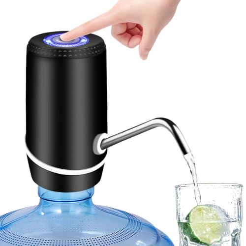 Water Dispenser for 5 Gallon Bottle, Electric Water Pump for 5 Gallon Jug with Switch and USB Charging, Portable Automatic...