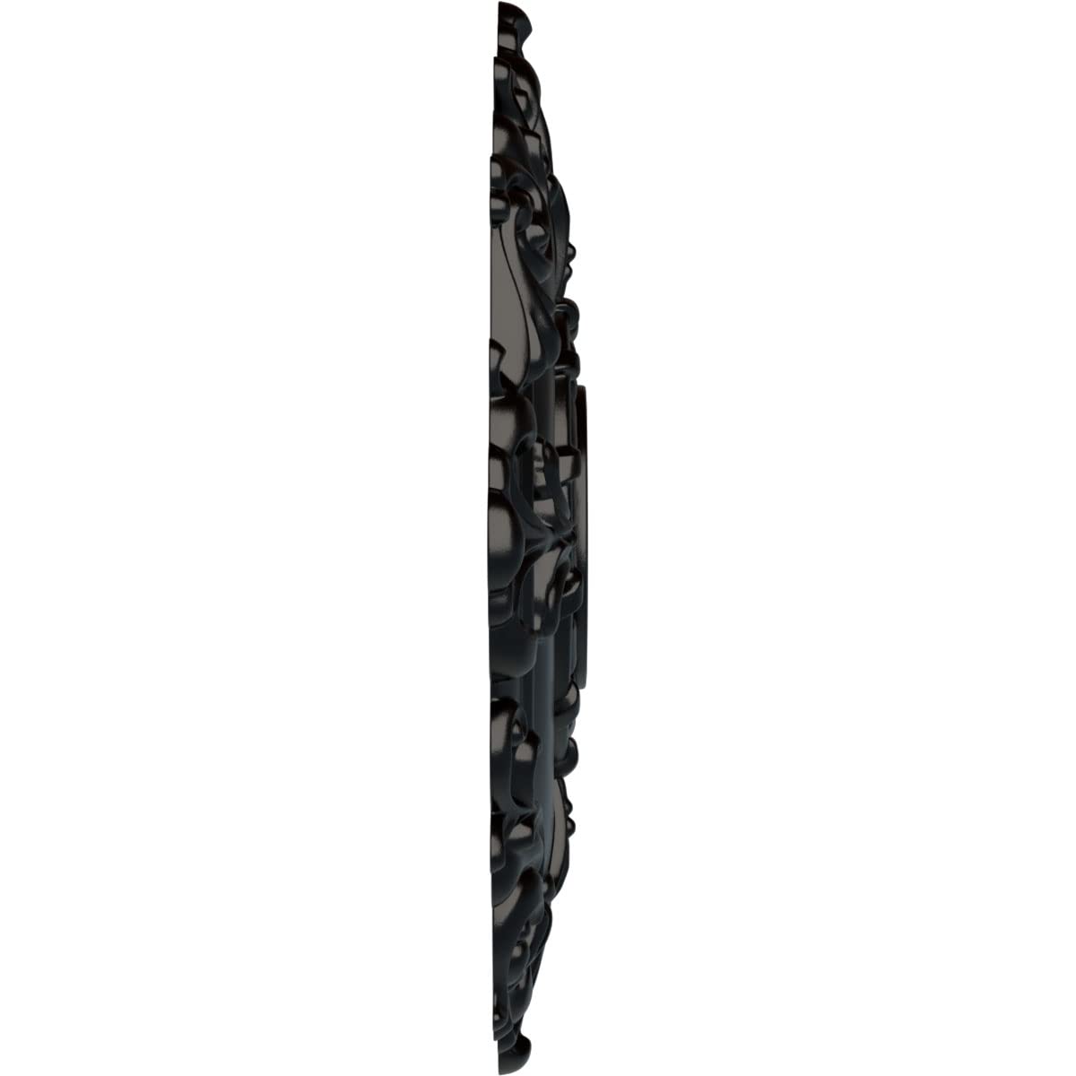 Ekena Millwork Cm18Rlblf Riley Ceiling Medallion, Jet Black