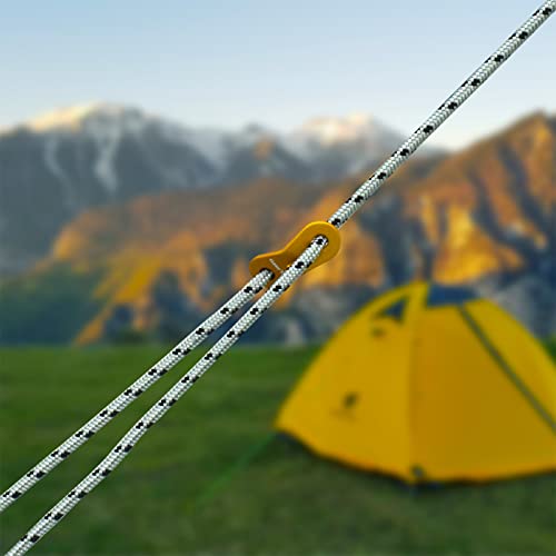 GEERTOP 6 Pack 5 mm Guy Lines Ultralight Tent Cords with Aluminum Adjuster Tensioner Outdoor Camping Guylines Ropes for Te...