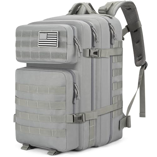Jornova Tactical Backpack 45L Army Military Rucksack, Water Resistant MOLLE Pack, Large 3 Day Bug Out Bag for Men & Women,...