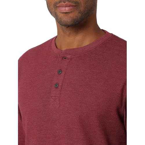 Wrangler Authentics Men's Long Sleeve Waffle Henley