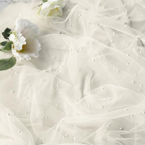 Artoid Mode Pearl Beige Gauze Table Runner 120 Inch 10FT, Seasonal Sheer Dining Holiday Wedding Birthday Baby Shower Table...