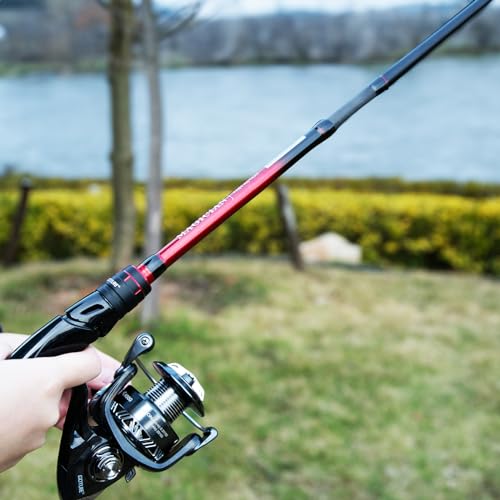 Goture Travel Fishing Rods with Case, 4 Piece Fishing Rod, Casting/Spinning Rod, 24T Carbon Fiber Quality Fishing Pole for...