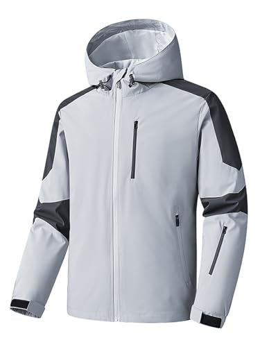 Men's Softshell Jackets Waterproof Lightweight Warm coats for Hiking Travel Skiing Windbreaker