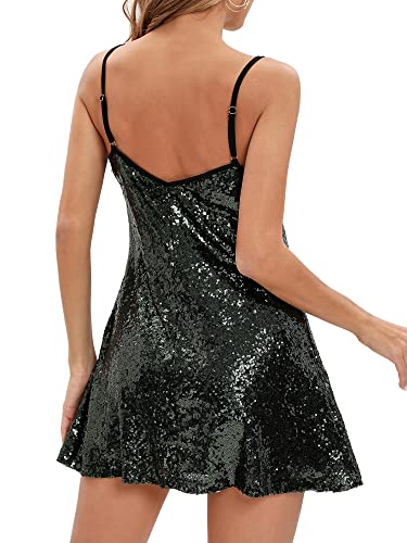 Just Quella Women's Sequin Body Con Mini Dress Metallic Glitter Dress