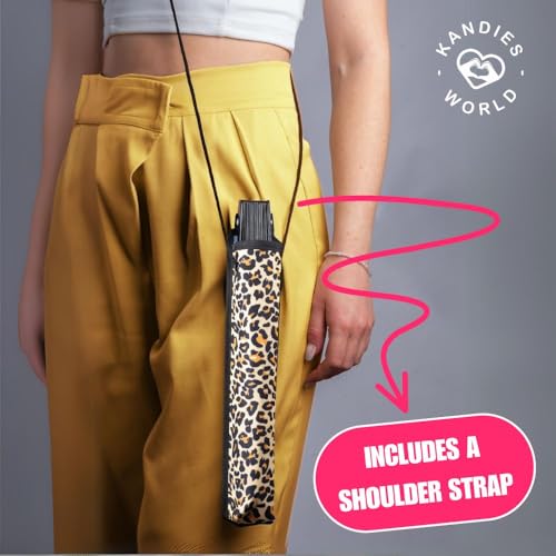 Rave Fan Holster – Festival Hand Fan Holder, Adjustable Leg & Shoulder Strap, Hands-Free Fan Belt Pouch – Compatible with ...