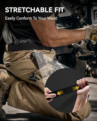 CHAOREN Stretch Tactical Belt Men - 1.5" Nylon Work Belt for Military EDC - Quick Release for Utility EMT Hiking