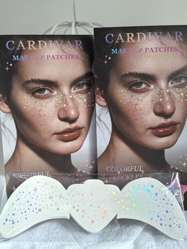 Glitter Freckles, 24PCS Glitter Freckles Face Tattoo, Sparkle Freckles for Women, Waterproof Gold Temporary Face Tattoos G...