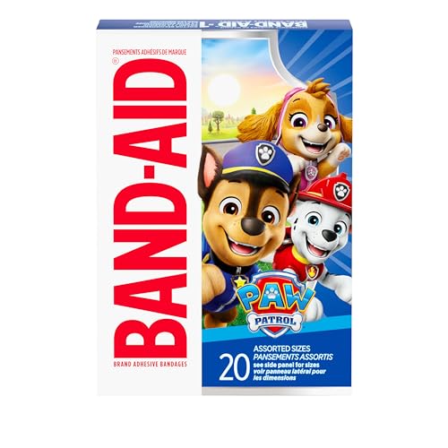 Band-Aid Brand Sterile Adhesive Individually Wrapped Bandages for Kids Featuring Nickelodeon Paw Patrol Characters, First ...