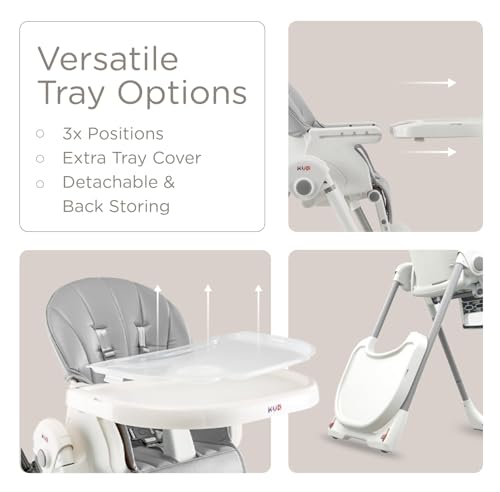 KÜB 3-in-1 Foldable Baby High Chair | Multifunctional Infant High Chairs for Babies and Toddlers | Removable Seat & Tray E...