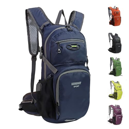 Lemuvlt Hiking Daypack Waterproof Biking Backpack 15L Lightweight Durable Backpack for Ski Snowboarding Running MTB Cycling