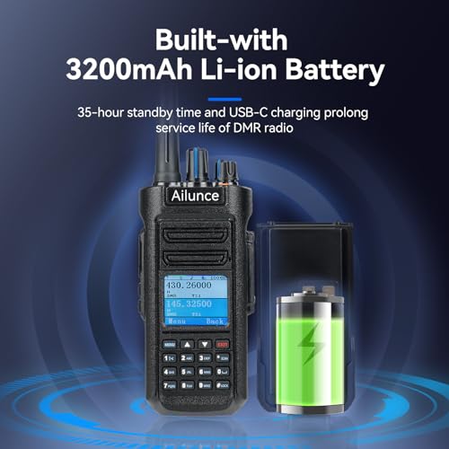 Retevis Ailunce HD2 Ham Radio, HD1 New Version, DMR Handheld Radio, Digital Analog Two Way Radio, 500K Contacts, 3200mAh B...