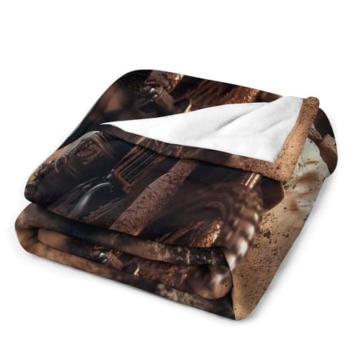 DIPQIMI Dirt Bike Racer Throw Blanket, Soft Lightweight Cozy Warm Extreme Outdoor Sport Flannel Blankets for Couch Bed Tra...
