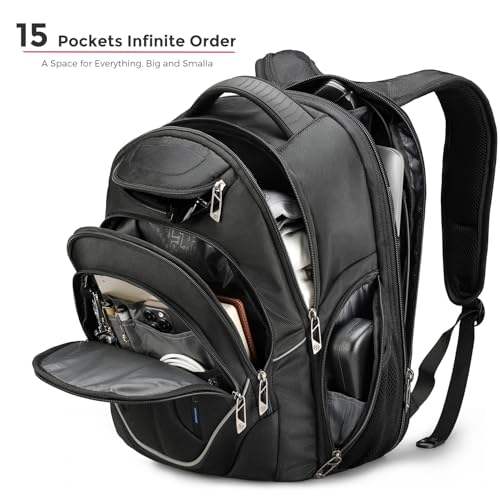 Swissdigital Design TSA Business Laptop Backpack For Men,Travel Backpack With USB Charging Port,College Tech Backpacks Wit...