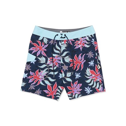 Volcom Mens Mod-tech 19" Boardshorts ? 4-Way Stretch Performance Swim Trunks with Cinch Fly and Back Pocket