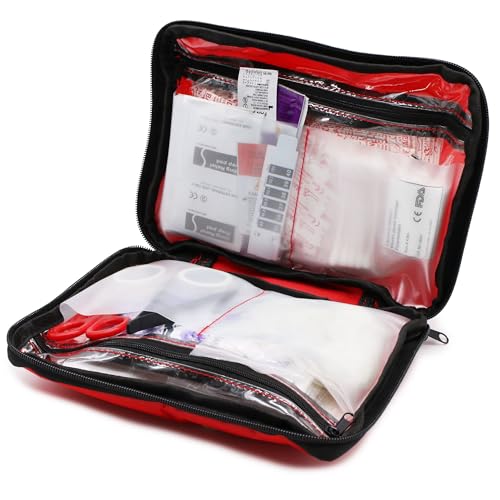 DMI 298-Piece Complete Emergency First Aid Kit, Treats Pain, Swelling, Cuts, Scrapes & Burns, Complete First Aid Guide Inc...