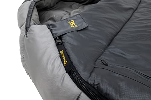 Browning McKinley 0° Sleeping Bag - Oversize Insulated Hooded Rectangle Made with Ripstop Outer and Brushed Polyester Line...