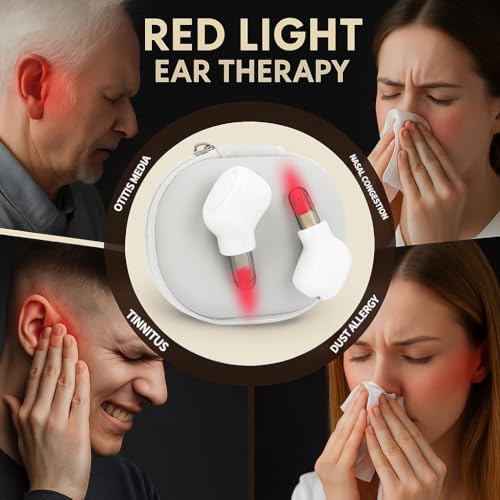 Red Light Device for Ears and Nose – 650nm LED Ear Wellness & Daily Comfort, Hands-Free Design, Lightweight & Portable for...