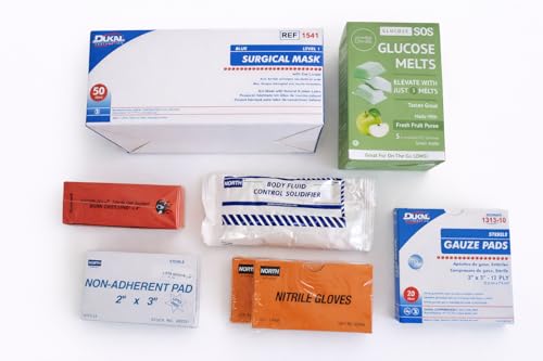 First Aid Trauma & Burn Response Bag – 140+ Piece Emergency Kit with Tourniquet, Water-Jel Burn Dressings, PPE, Wound Care...
