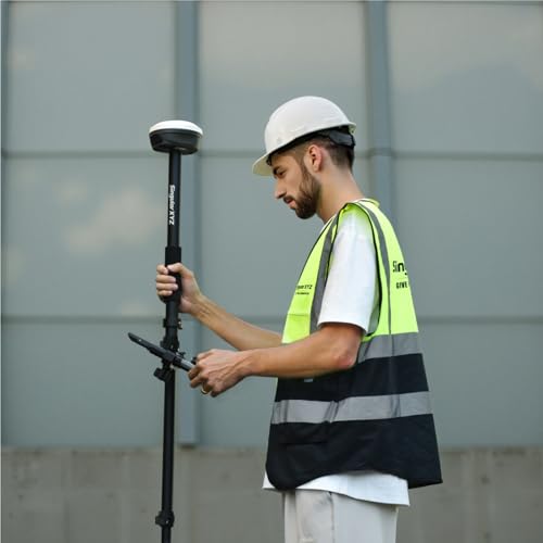 SingularXYZ Aluminum GPS Rover Rod Telescopic Survey Pole for Land Surveying & Engineering – RTK GPS/GNSS Accessory for Su...