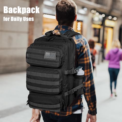 kookoomia 50L Military Tactical Backpack Large Day Backpack for Men Molle Army 3 Days Assault Pack Bug Out Bag Water Resis...