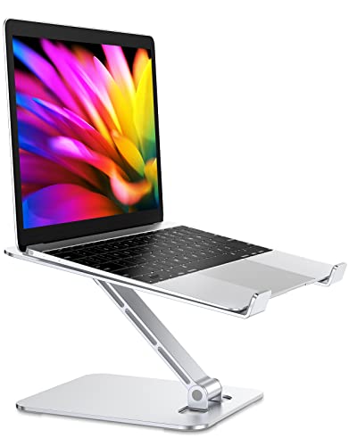 RIWUCT Foldable Laptop Stand, Height Adjustable Ergonomic Computer Stand for Desk, Aluminum Portable Laptop Lecterns Riser...