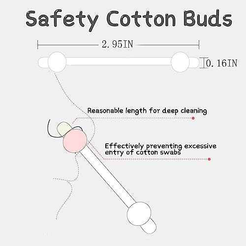 Kids Safety Cotton Swabs with Large Tips for Newborn, Babies,Infants, Kids, Children Cotton Buds 160pcs