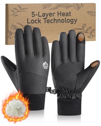 RIGWARL Winter Gloves Waterproof for Cold Weather, Warm Snow Gloves Men Women, Skiing Glove with Touchscreen Fingers for H...